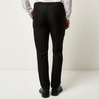 Black smart slim trousers